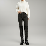 Narella Snowline Overknee Boots | Warme Gefütterte Damen Winterstiefel mit Schleife