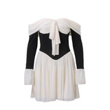 Zara Eve’s | Off-Shoulder Mini Kleid mit Schleifendetail