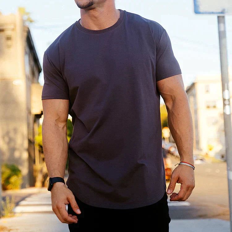 Endurance Pro sport t-shirt heren zwart slim fit vochtafvoerend
