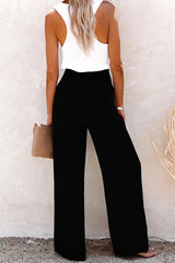lichte wijde broek zomerlook dames
