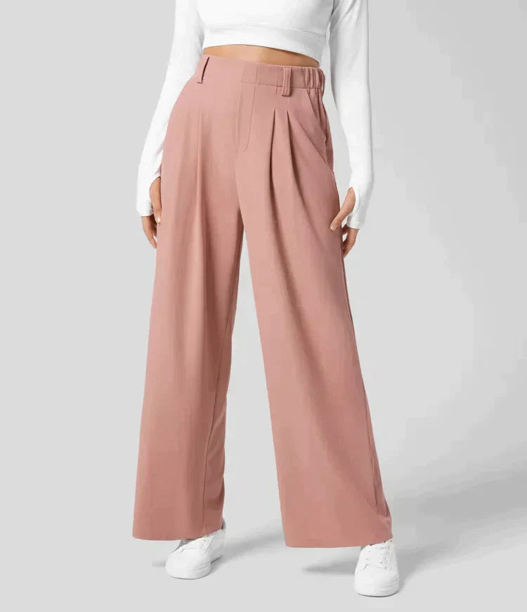 Soraya wide leg pantalon oudroze
