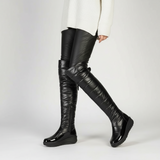 Narella Snowline Overknee Boots | Warme Gefütterte Damen Winterstiefel mit Schleife