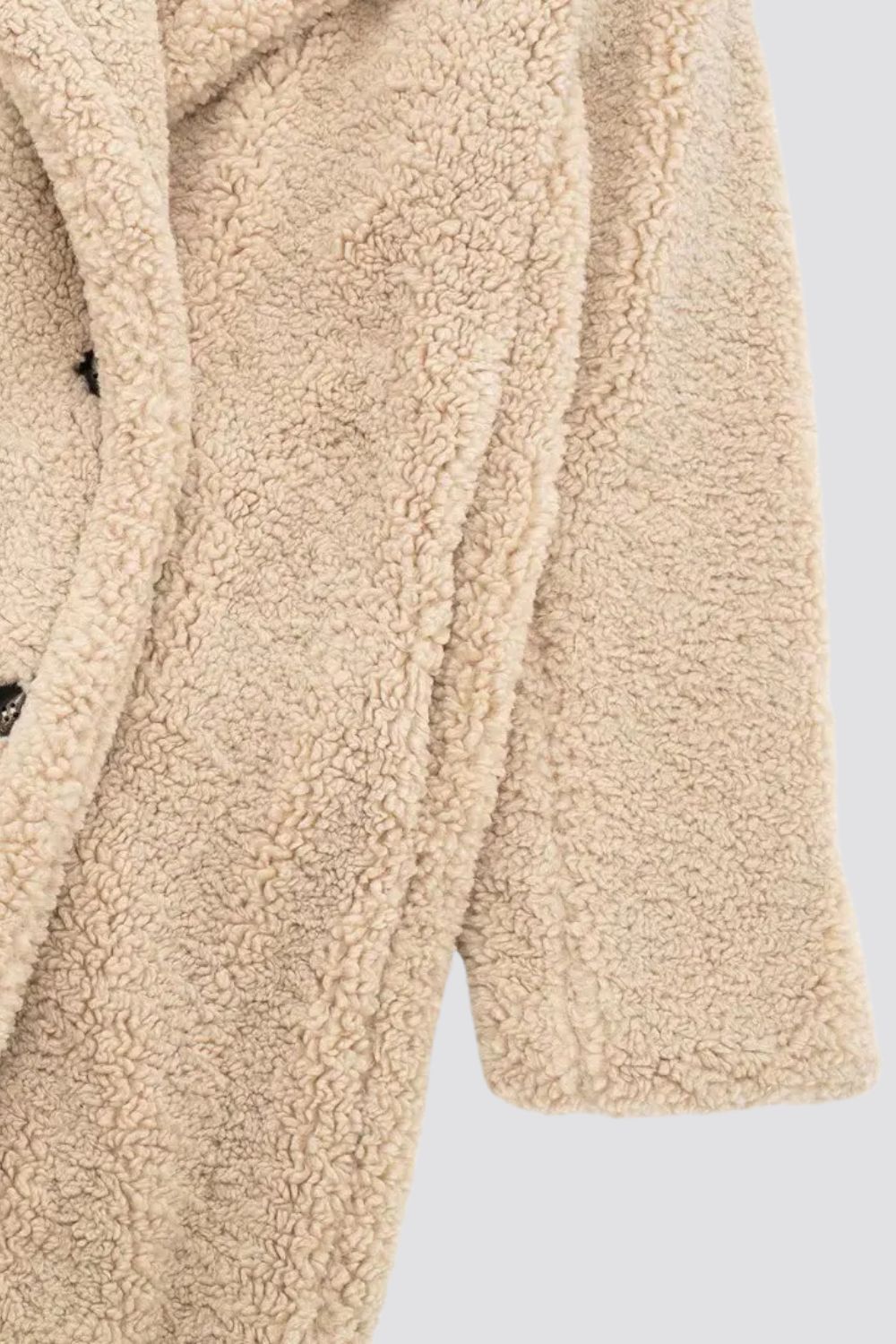 Luxe Teddy Coat | Langer Damen-Wintermantel aus Faux-Fur mit Double-Breasted Look