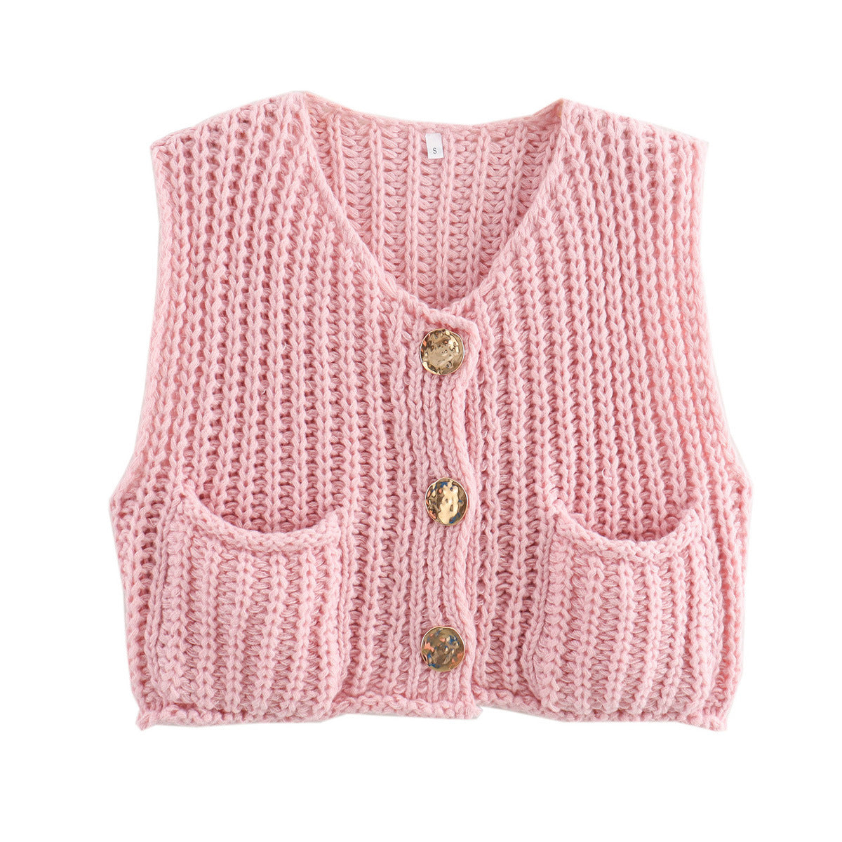 Damen Weste gestrickt ärmellos in eleganter Passform