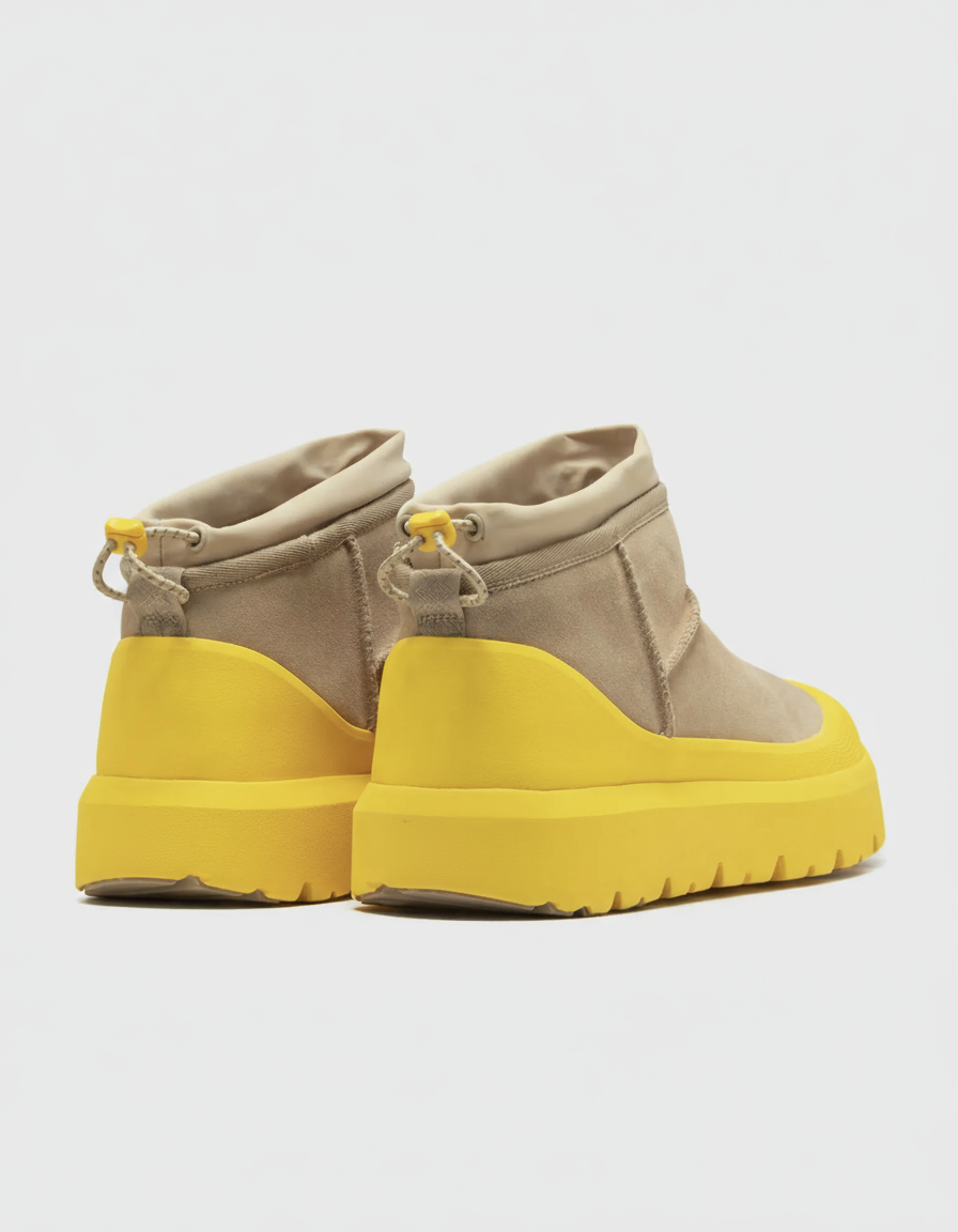 Lioran | Wildleder Winter Boots mit imitiertem Fellfutter & rutschfester Sohle