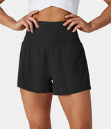 Neréa Shorts Damen in Schwarz mit hoher Taille und Tasche
