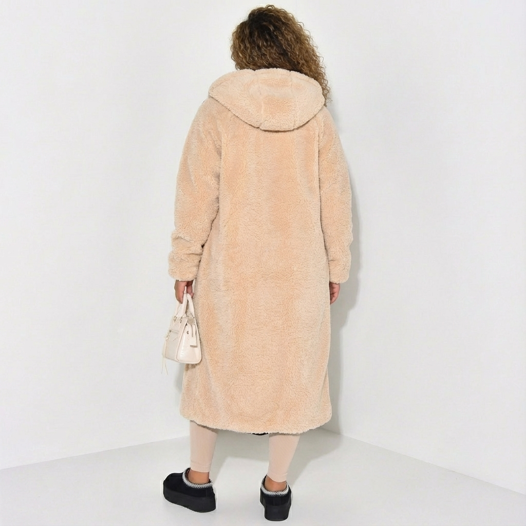 Reversa Coat | Wendbare Damenjacke mit Teddyfutter & Langer Passform