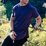 Endurance Pro sport t-shirt heren navy stretch stof performance
