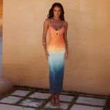 Solara Glow | Ombre Midi Dress