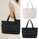 Nimbus Carry Puffer Tote – stijlvolle zwarte tas voor werk en school.