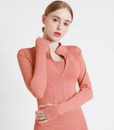 Korallenfarbenes Damen Sportjacke, bequem & sportlich
