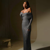 Celestia Glow | Off Shoulder Maxi Dress