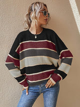 Serenelle | Gestreifter Oversize-Pullover aus weichem Strick