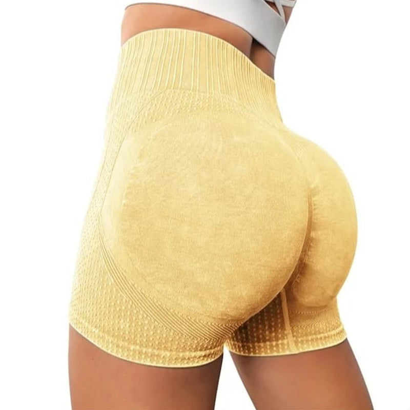 Booty Boost Shorts in Gelb – formend & nahtlos