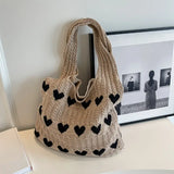 Elegante LunaWeave Shoulder Bag in beige, perfect voor werk en casual uitstapjes.