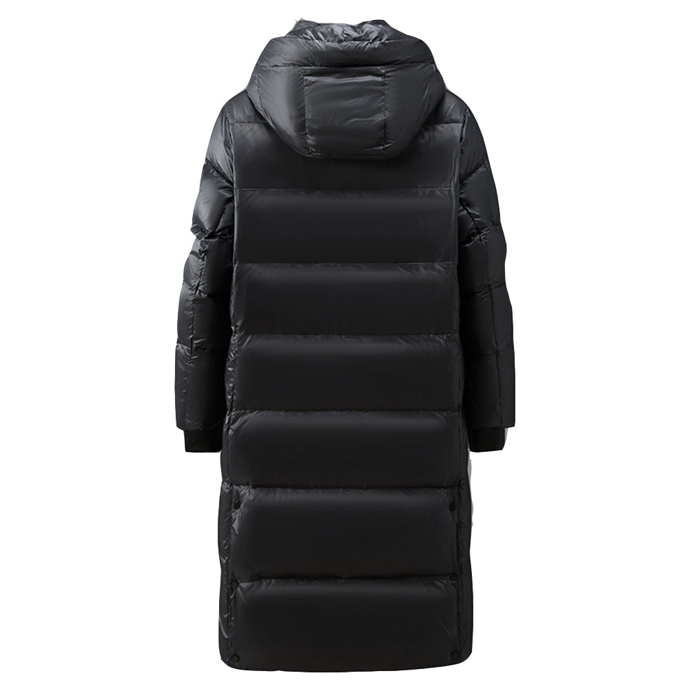 Phoebe Puffer | Langer Damen-Wintermantel mit Kapuze & Wattierung
