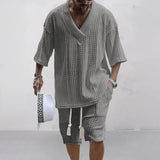 gebreid shirt en short heren
