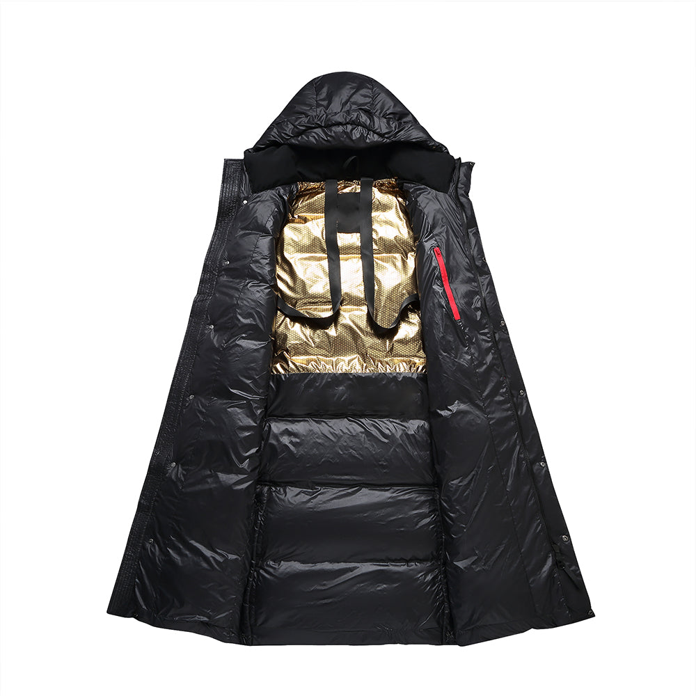 Phoebe Puffer | Langer Damen-Wintermantel mit Kapuze & Wattierung