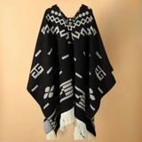 winterponcho heren zwart stijlvol

