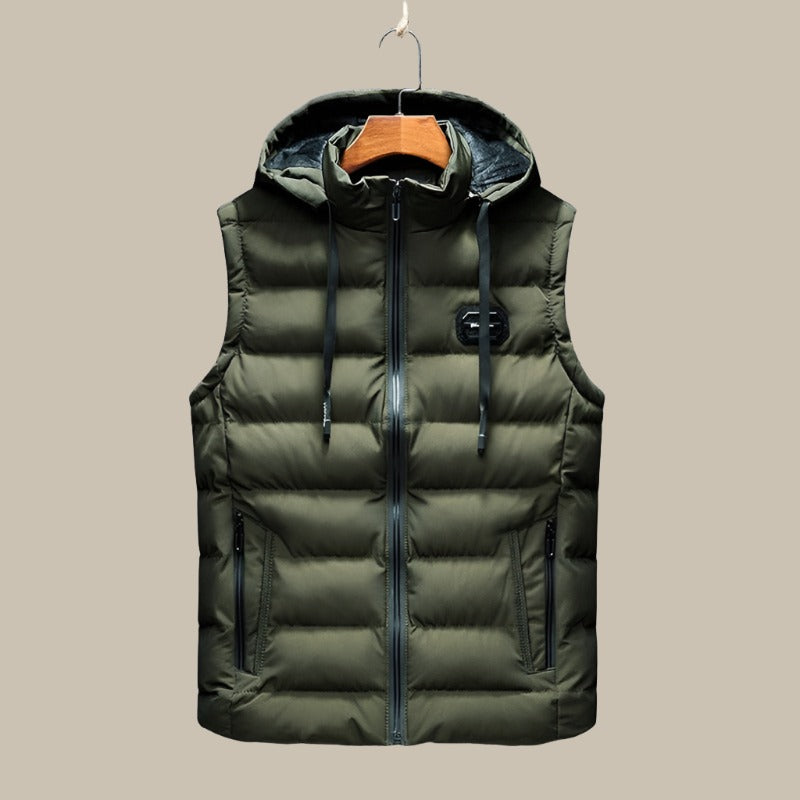 Sander bodywarmer met afneembare capuchon

