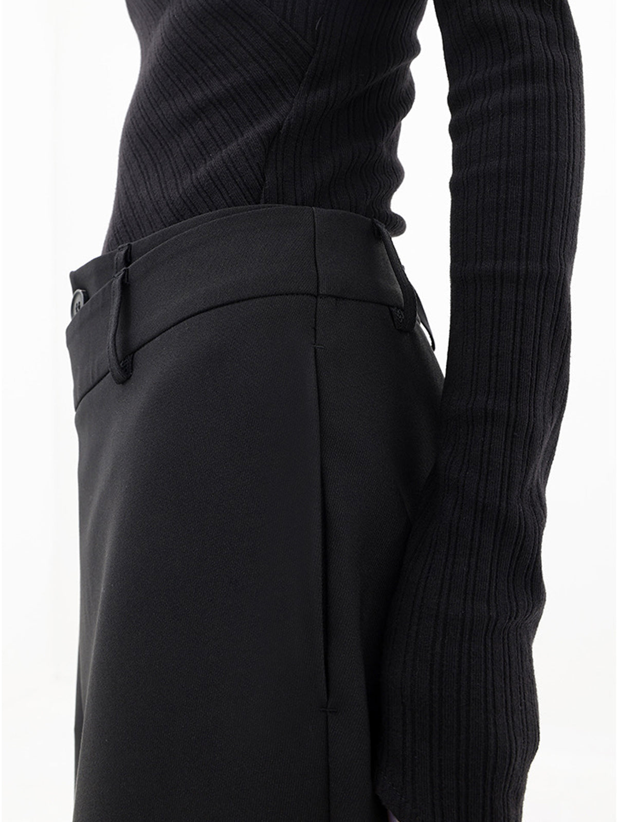 lange geweven broek voor dames

