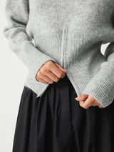 Flauschiger Strickpullover mit Half-Zip und Regular Fit
