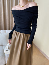 Noëlle | Off-Shoulder Gebreide Top