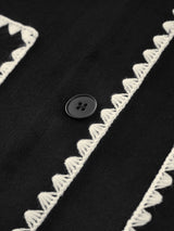 Miretta | Contrast Cape Jacket with Scarf Detail
