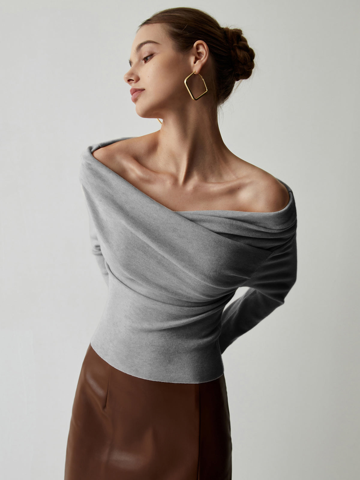 Noëlle | Off-Shoulder Gebreide Top
