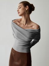 Noëlle | Off-Shoulder Gebreide Top