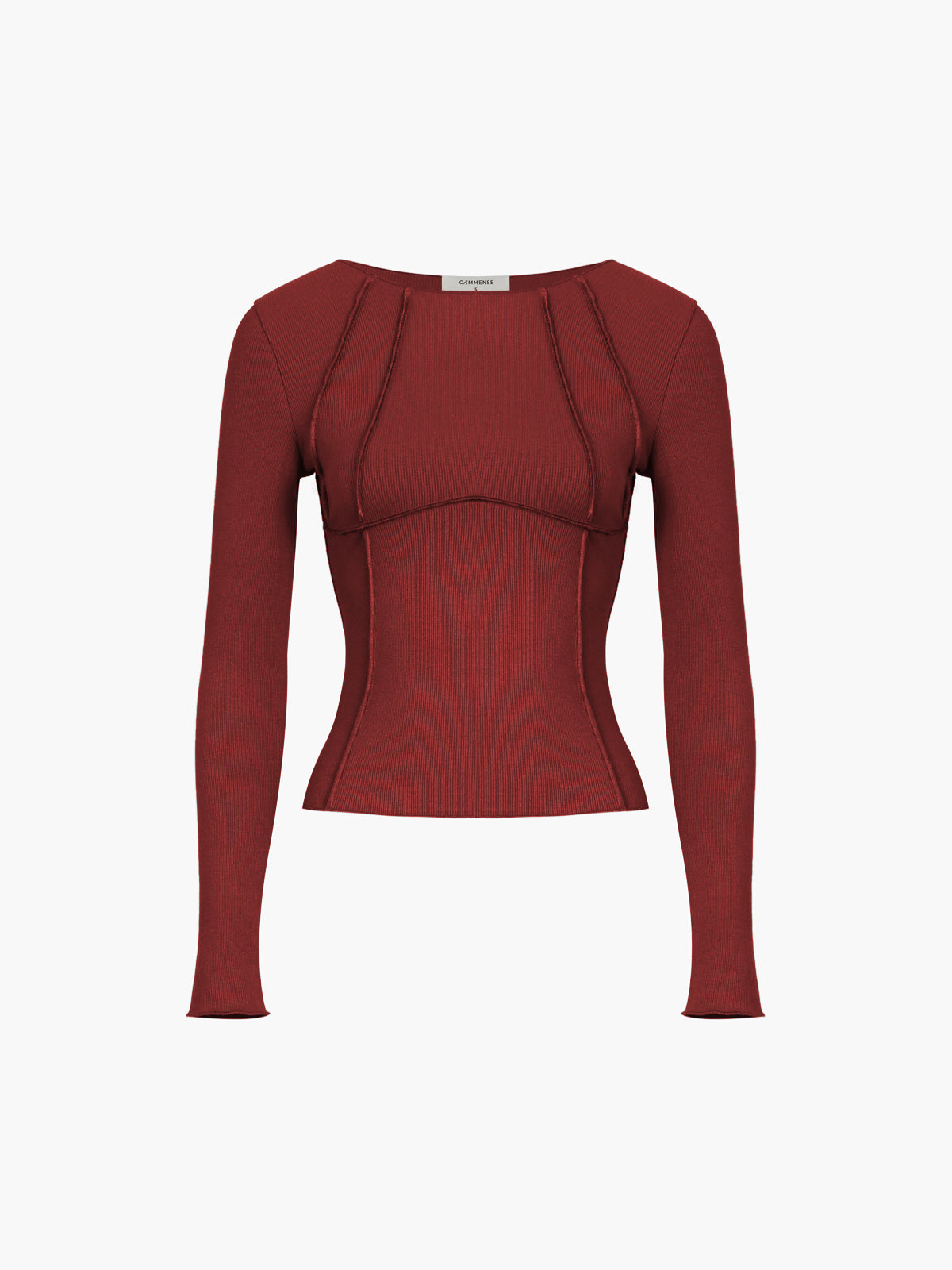 basic slim fit lange mouwen top
