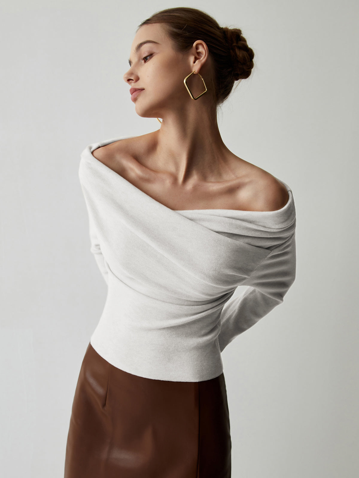 Noëlle | Off-Shoulder Gebreide Top