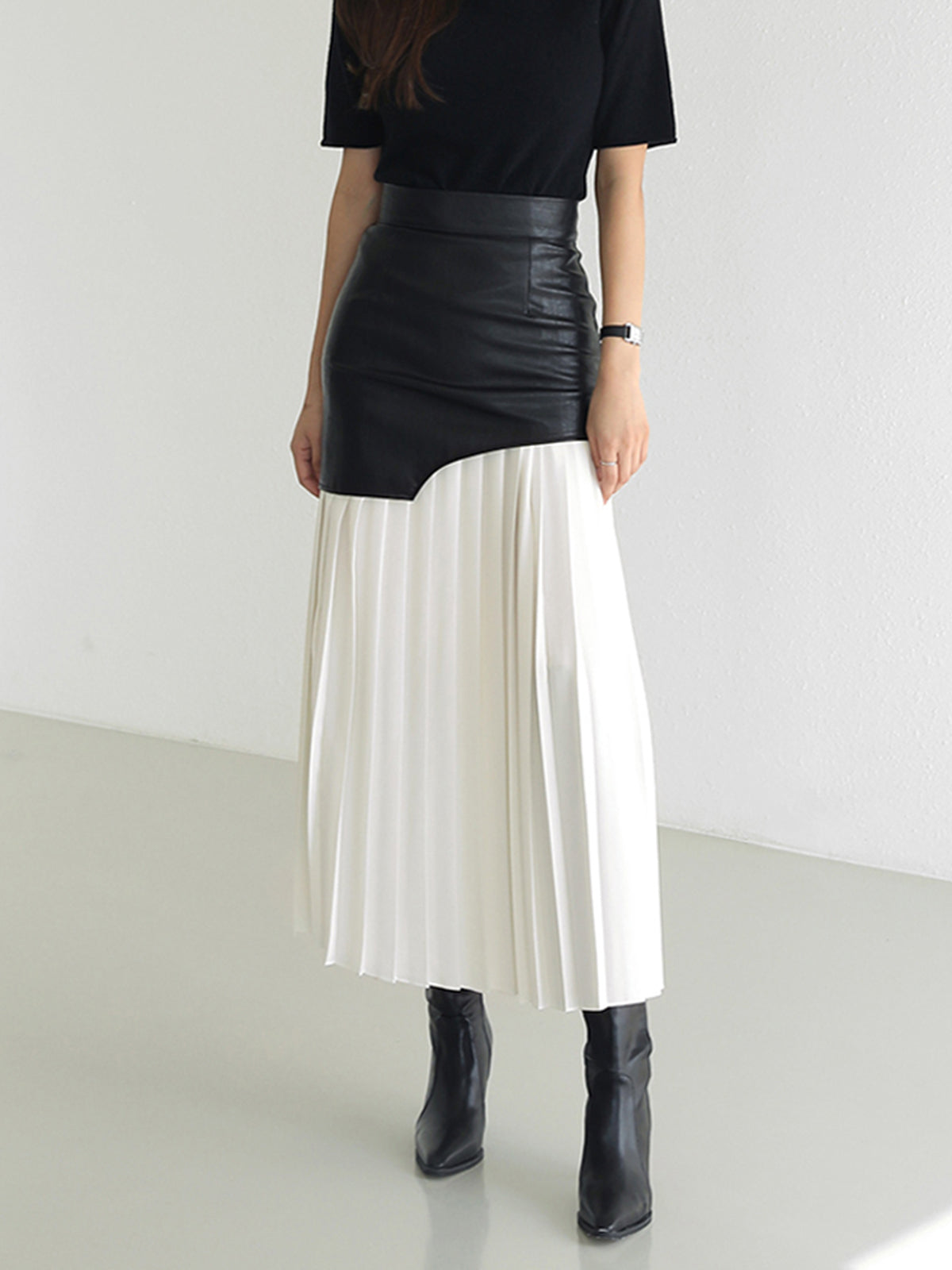 asymmetrische midi rok dames
