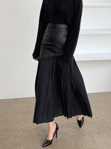 statement midi rok met chiffon plooien

