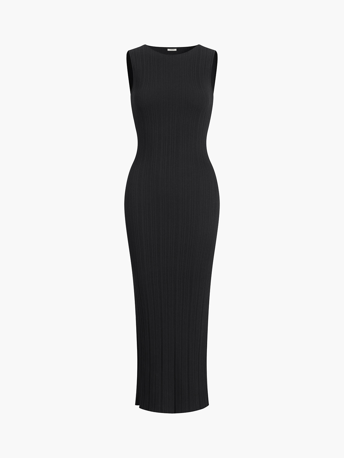 Ribbed Sleeveless Knit Long Dress 