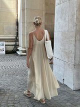 mouwloze maxi jurk dames
