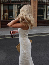 casual maxi jurk katoen-linnenmix
