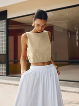 Liora | Knit Crop Tank Top