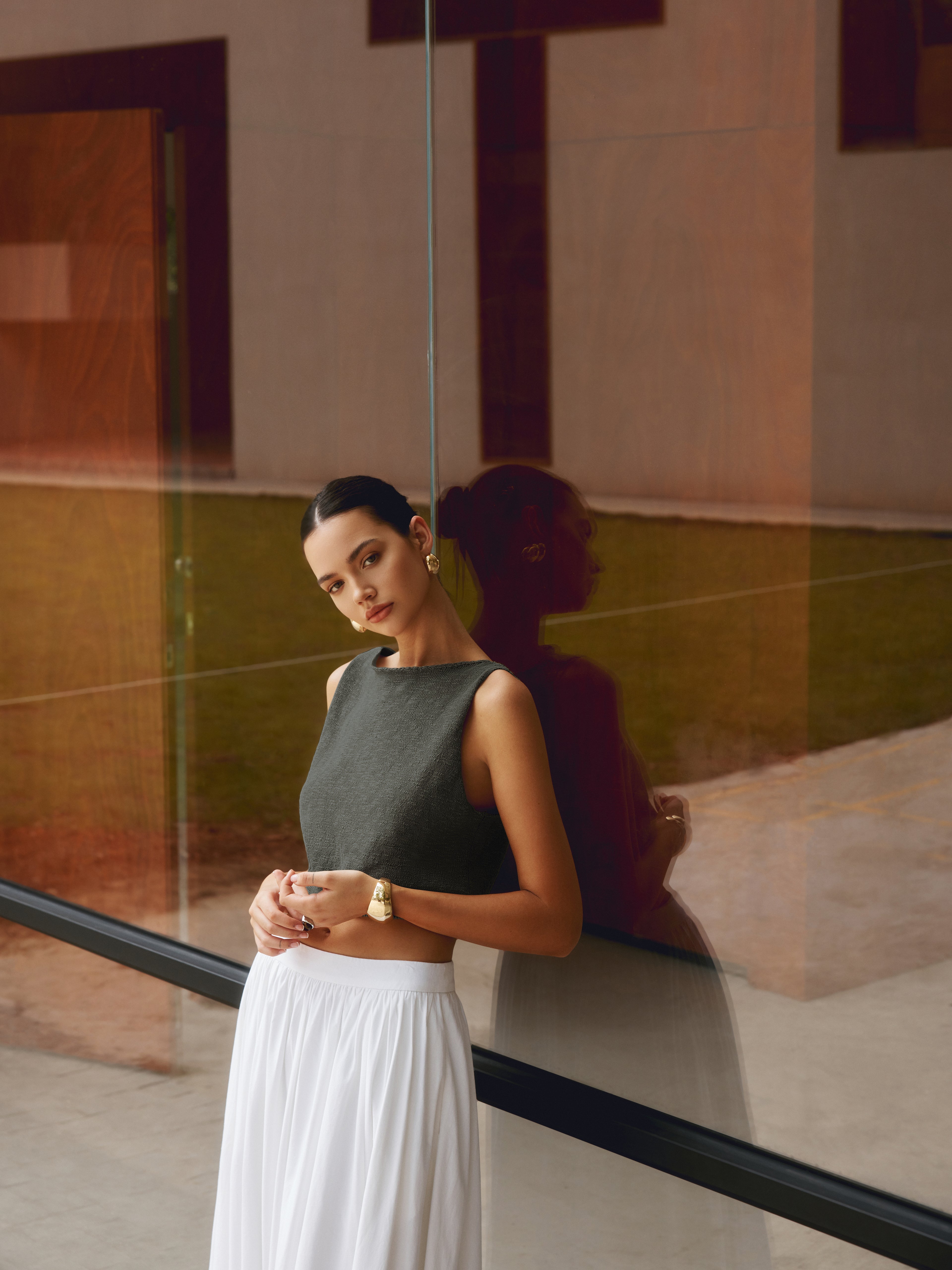 Liora | Knit Crop Tank Top