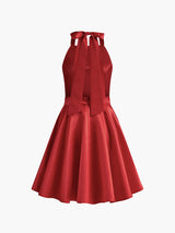 Tess | Satin Mini Dress with Bow