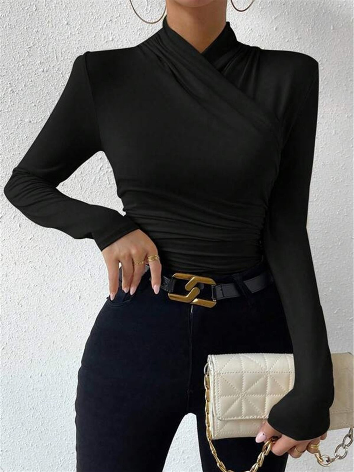 Caline | Crossed Wrap Top