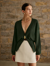Isabelle | Knitted Cardigan with Gold Buttons