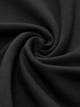 Stand Collar Pleated Slit Jersey Dress