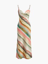 Watercolor Striped Cami Dress 