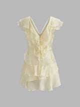 Juline | Asymmetrical Silk Dress without Belt