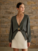 Isabelle | Knitted Cardigan with Gold Buttons