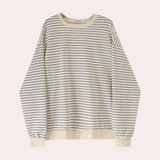 Allegra Gestreept Sweatshirt voor dames in zachte materialen, met een tijdloos design en ontspannen pasvorm.