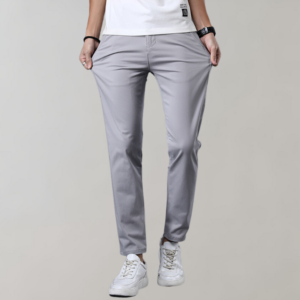 Adam chino broek in luxe katoenmix

