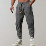 Donkergrijs sportieve tapered fit jogger
