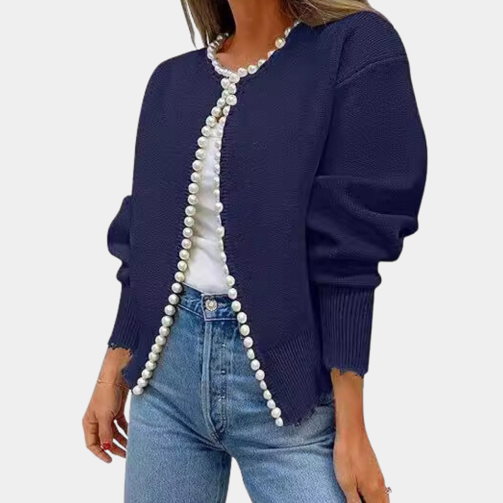 comfortabel vest voor dames in blauw
